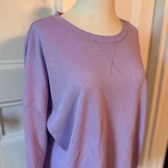 Sweaty Betty Women’s After Class Longline Sweatshirt Purple Medium Organic NWT - Picture 11 of 15